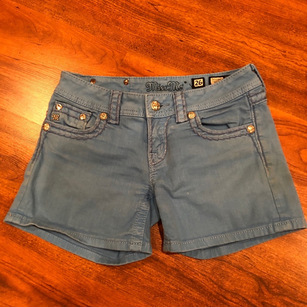 Light blue miss me shorts